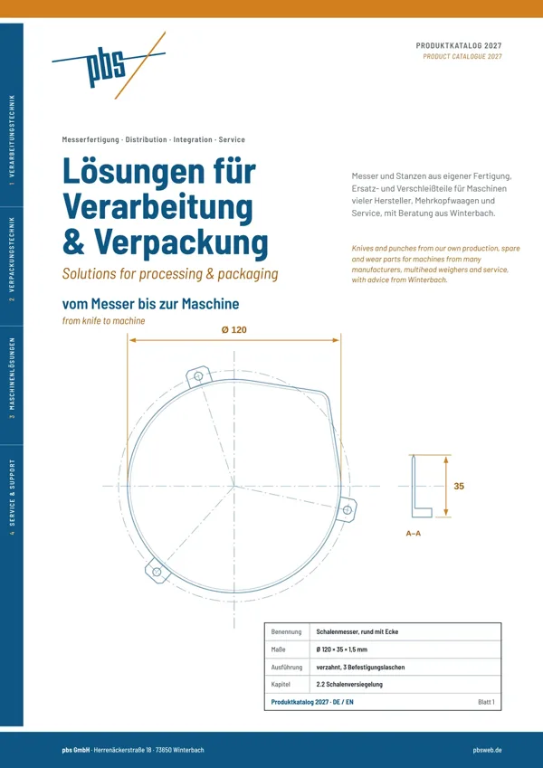 Titelseite pbs Produktkatalog 2027