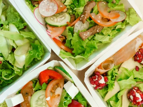 Mehrkopfwaage – Anwendung Salat in Schalen